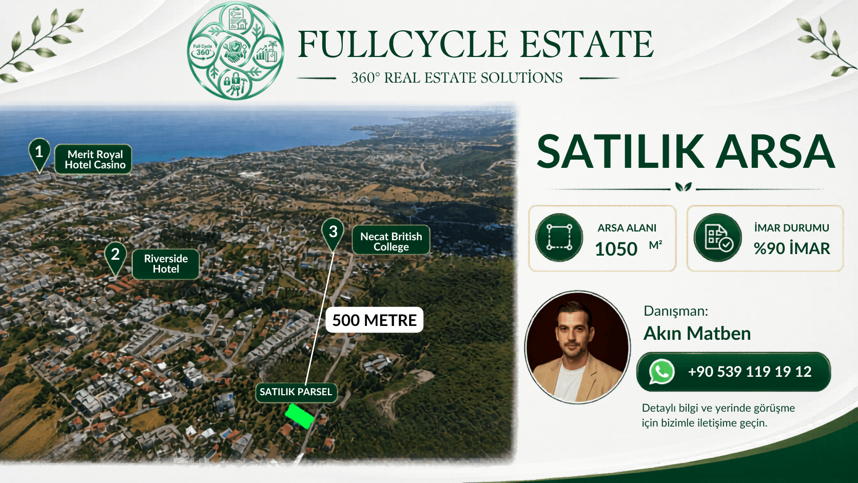 Full Deniz Manzaralı, Alsancak Necat British Yakını, 12 Daire Projeli Satılık 1050m² Arsa — fotoğraf 1/4
